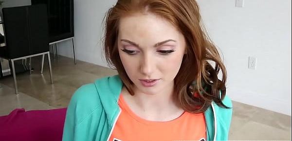  Attractive ginger teen is eager for some wild cock riding